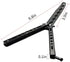 Butterfly Knife Trainer Practice Steel Metal Folding Knife Training Knife Unsharpened Blade (Black)...